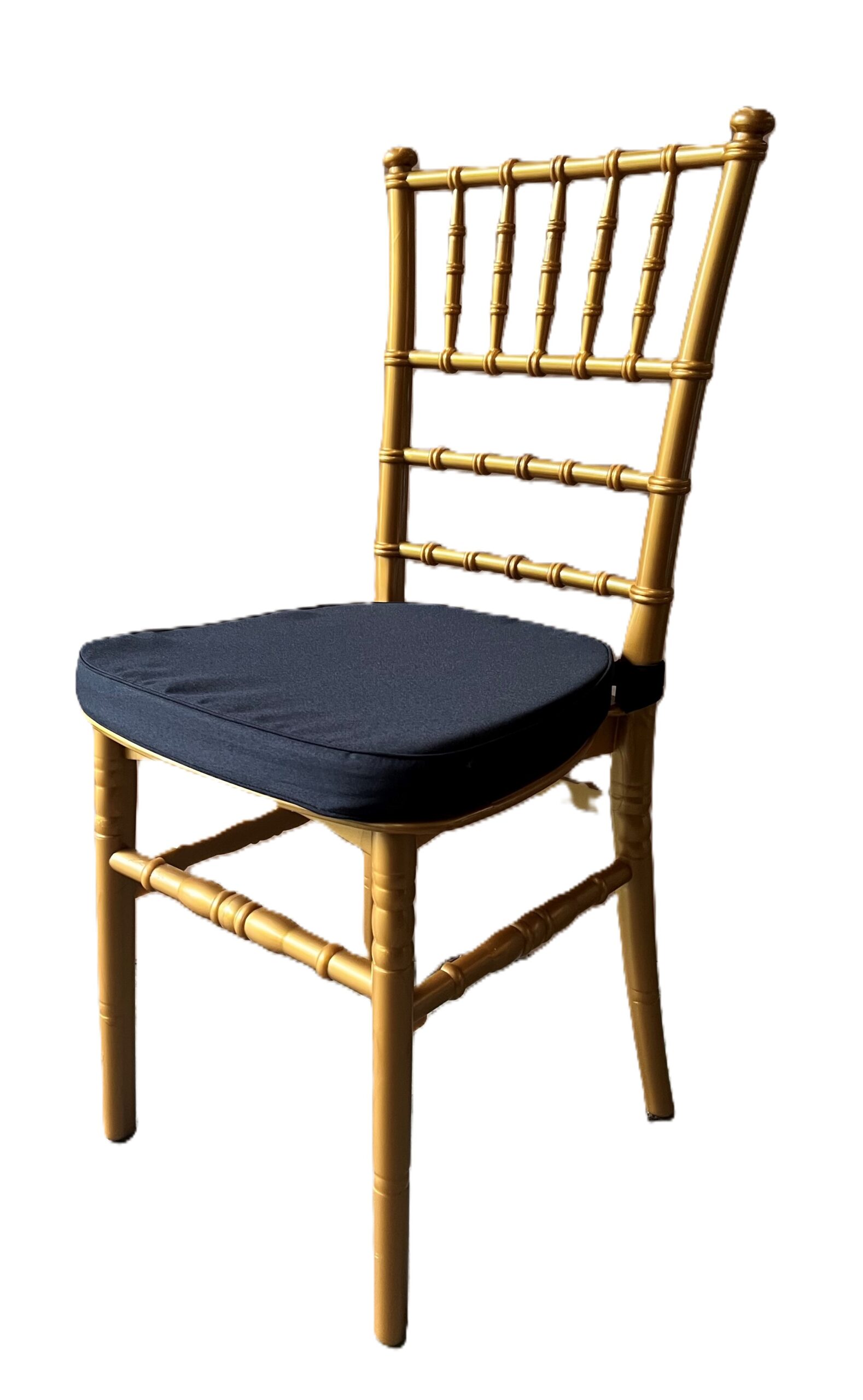 tiffany stoel goud met kussen zwart