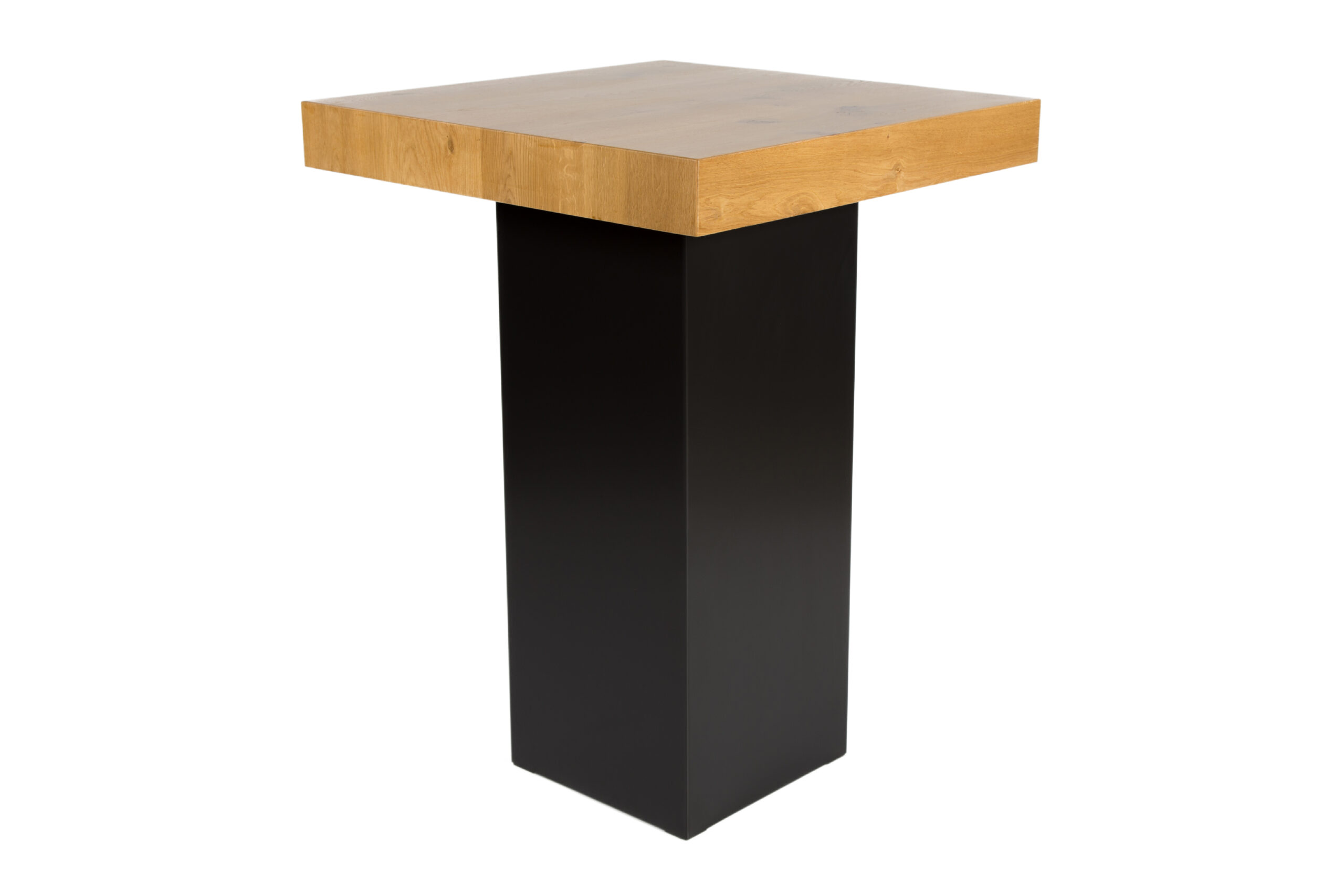 Sta-tafel Lounge zwart/eik 80 x 80 cm
