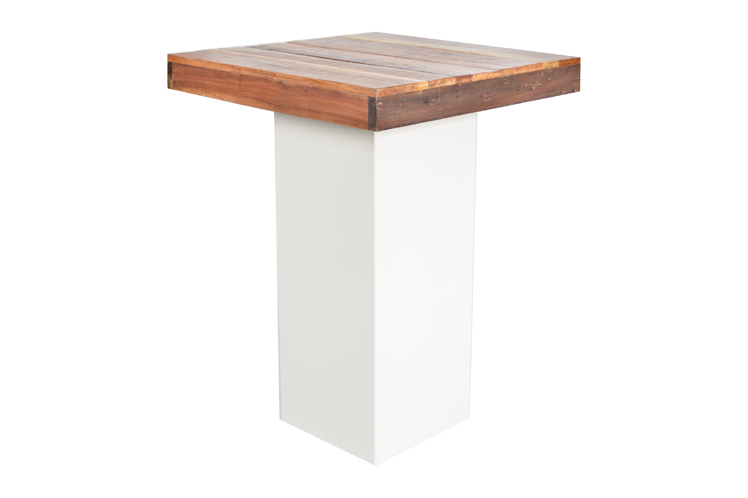Sta-tafel Lounge wit/mango 80 x 80 cm
