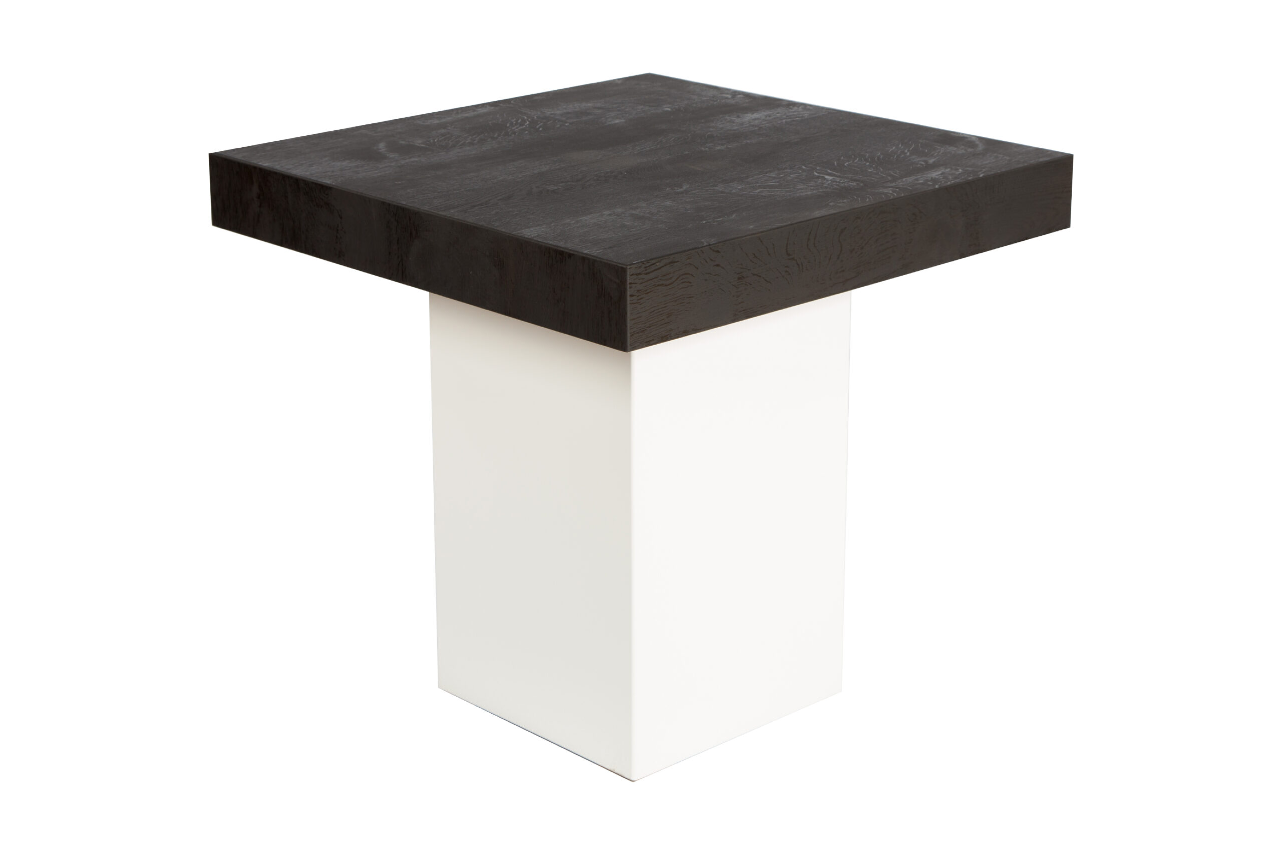 Lage tafel Lounge wit/zwart 80 x 80 cm