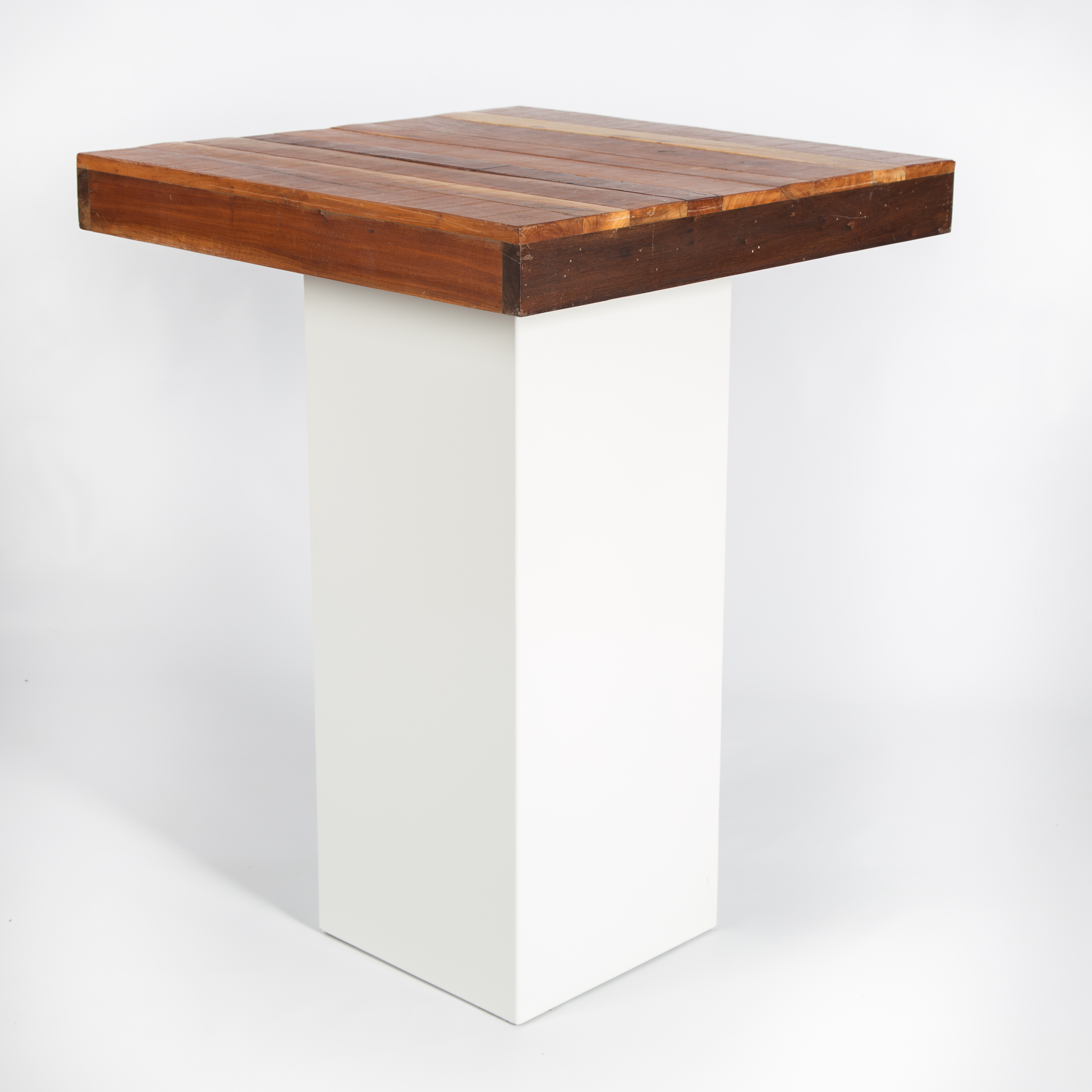 Sta-tafel Lounge wit/mango 80 x 80 cm - Afbeelding 2