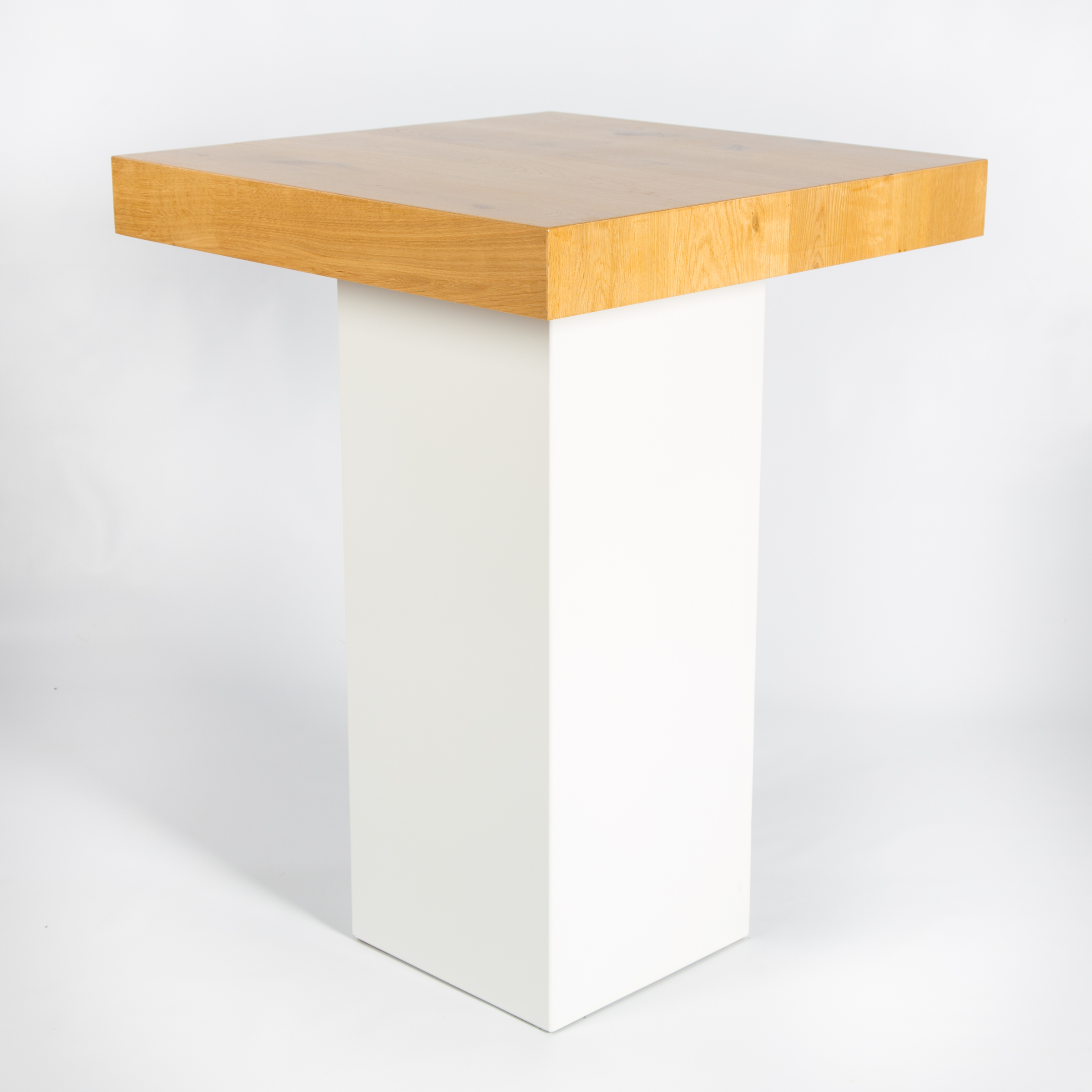 Sta-tafel Lounge wit/eik 80 x 80 cm
