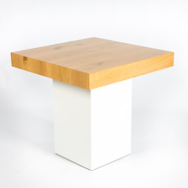 Lage tafel Lounge wit/eik 80 x 80 cm - Afbeelding 2