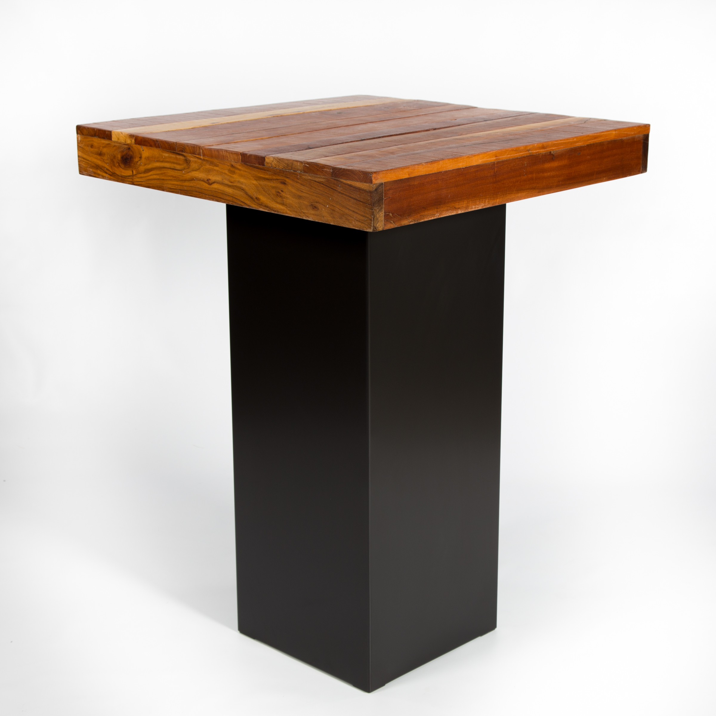 Sta-tafel Lounge zwart/mango 80 x 80 cm - Afbeelding 2