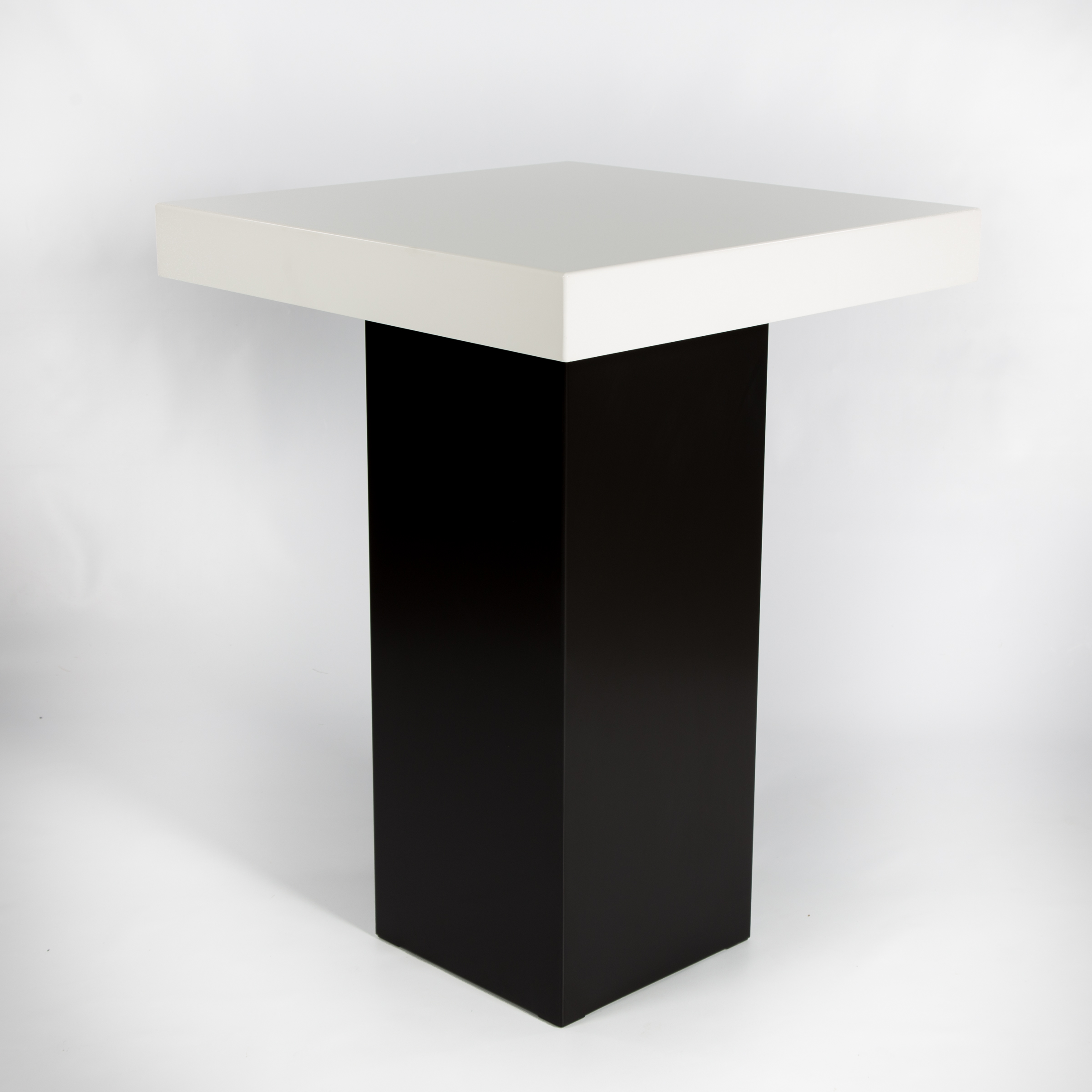 Sta-tafel Lounge zwart/wit 80 x 80 cm - Afbeelding 2
