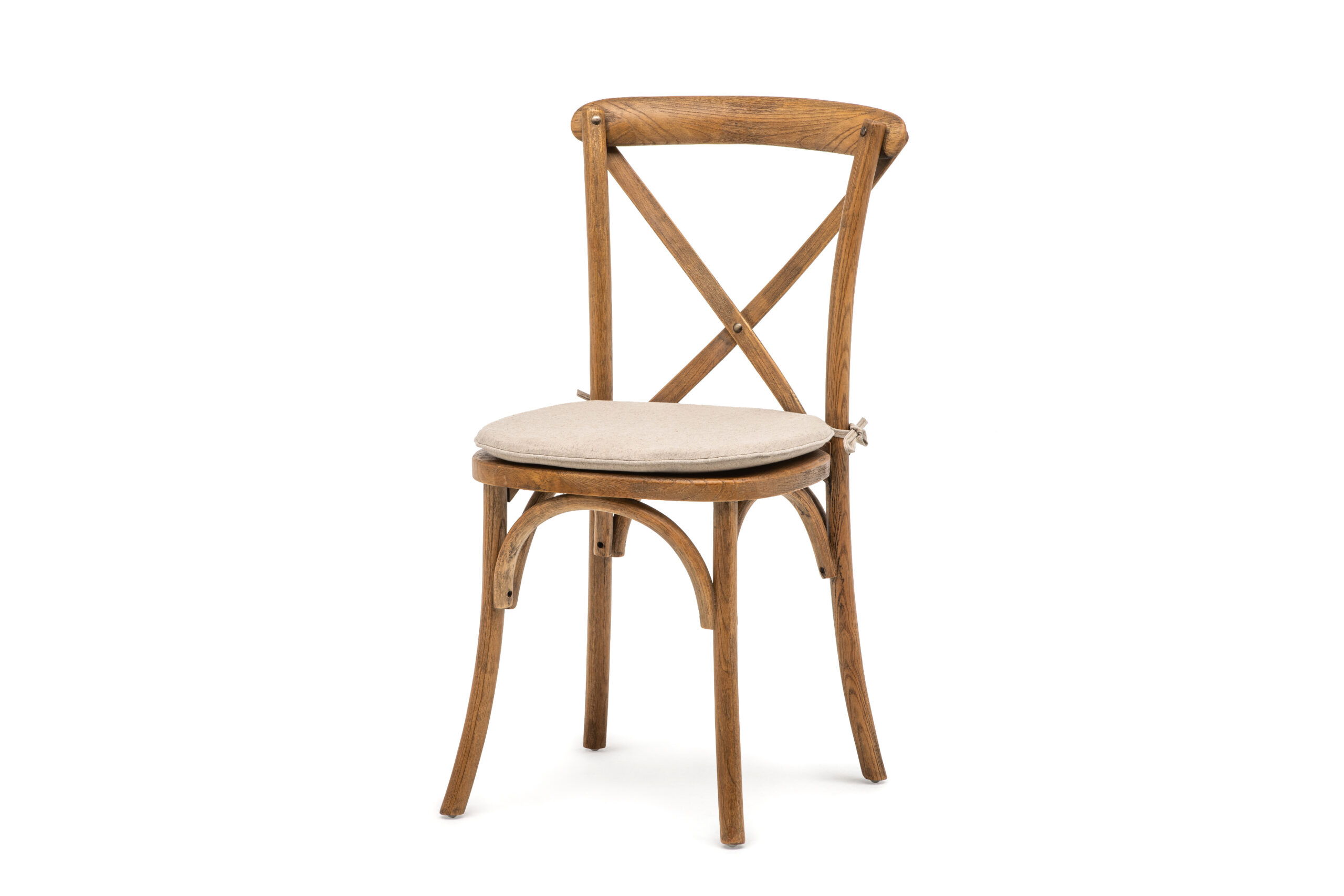 Crossback stoel wood met kussen - Afbeelding 2