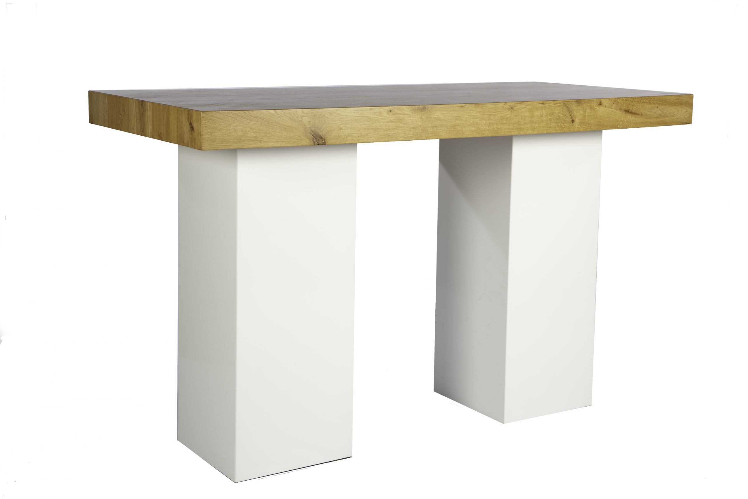 Sta-tafel Lounge wit/eik 80 x 180 cm - Afbeelding 3